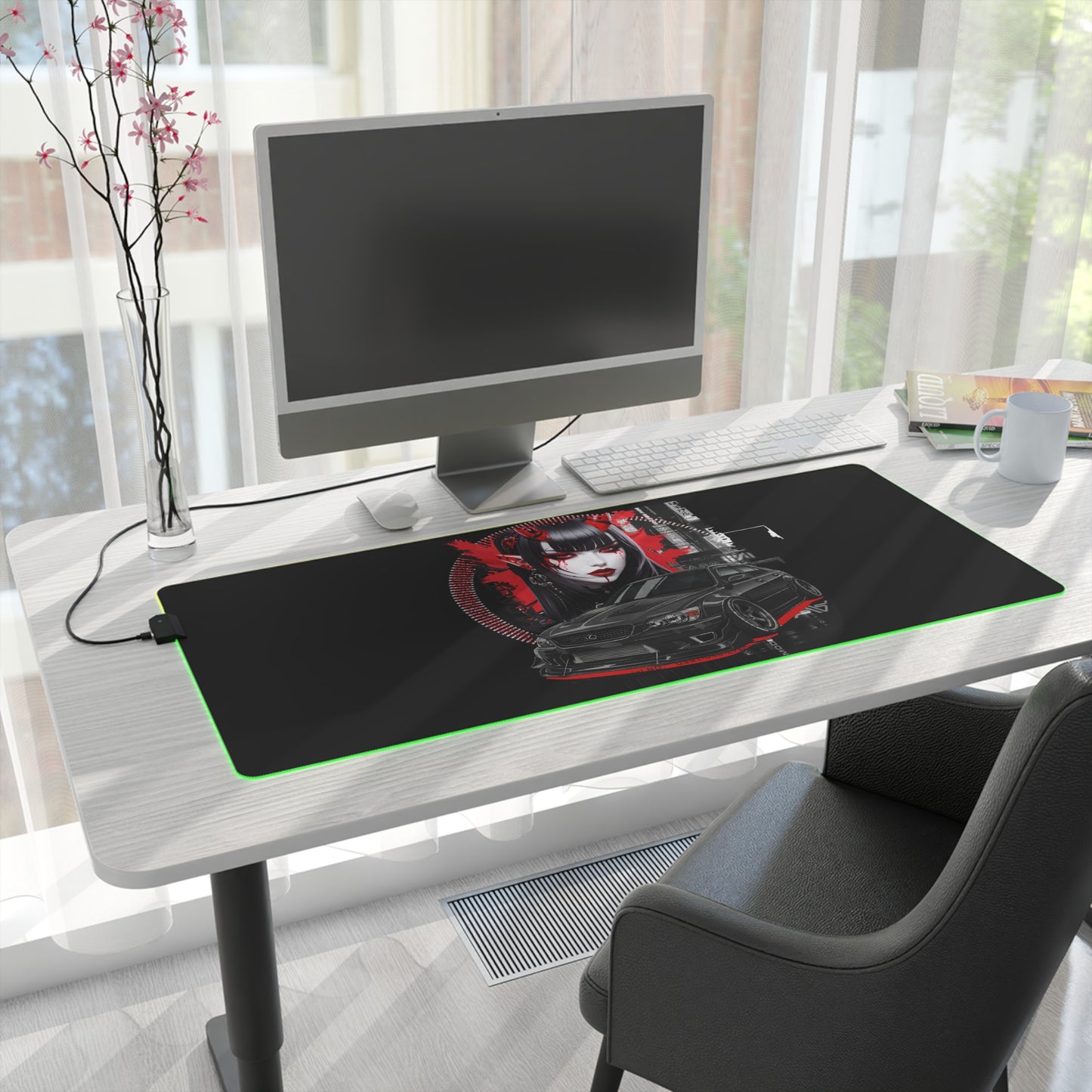 LED Gaming Mouse Pad - Stylish Desk Accessory for Gamers, RGB Lighting, Battle Station Decor, Gaming Setup, Gift for Gamers