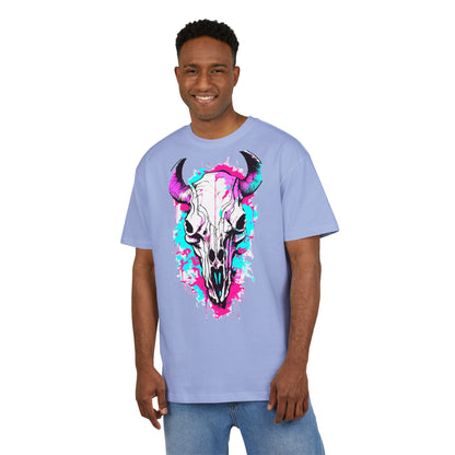 Vibrant Skull Graphic Tee for Art Lovers, Casual Wear, Unique Gift, Festival Apparel, Street Style Fashion