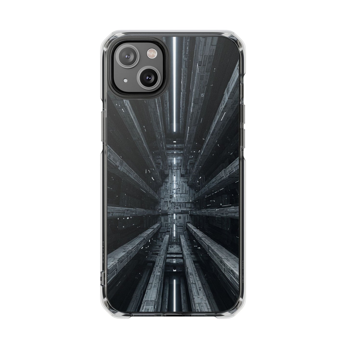 Sci-Fi Phone Case with Magnetic Clear Impact Design, Futuristic Cell Phone Cover, Unique Gifts for Tech Lovers, Holiday Present