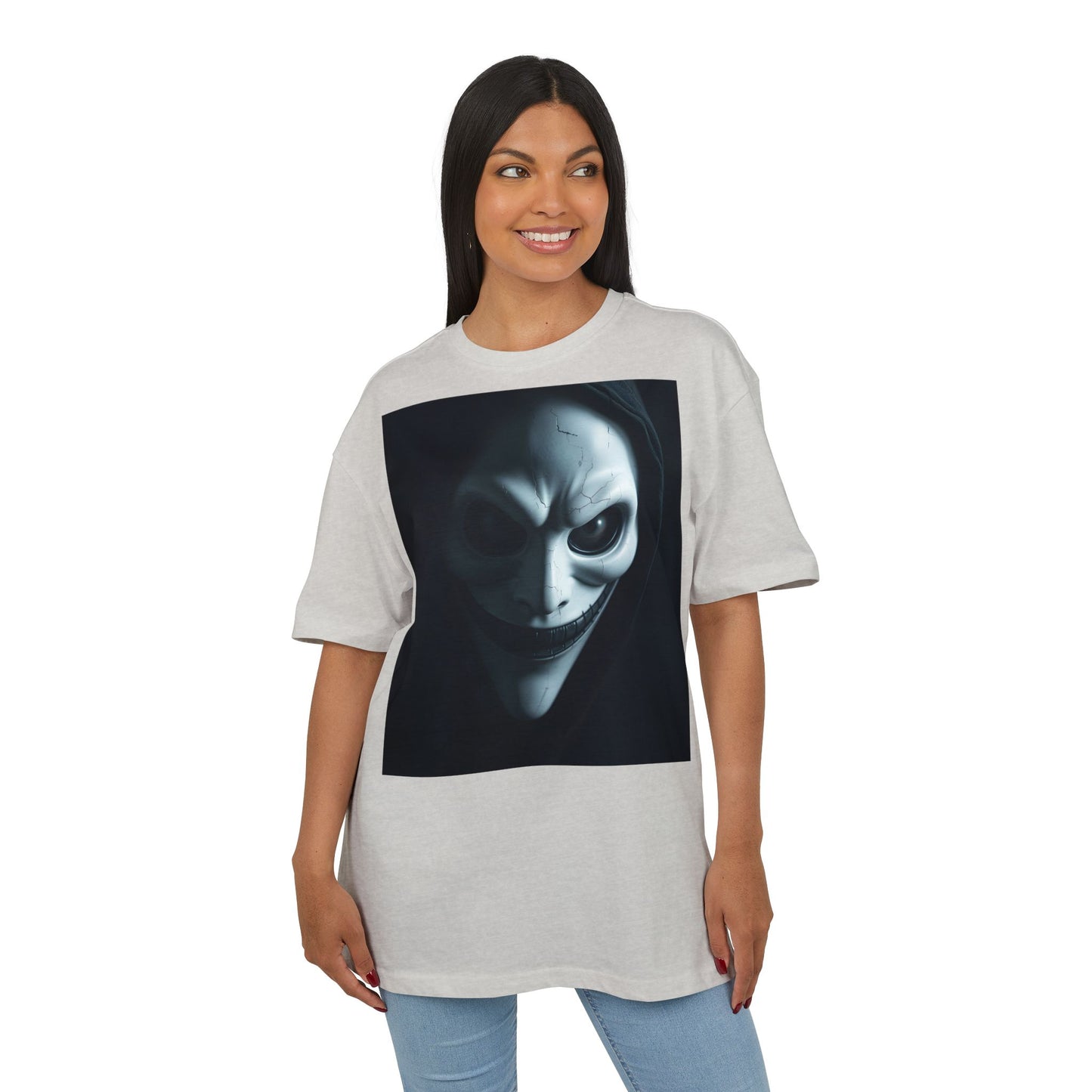 Spooky Graphic Unisex Oversized Tee, Halloween Shirt, Horror Aesthetic Tee, Statement Tee for Parties, Casual Wear, Gift Idea