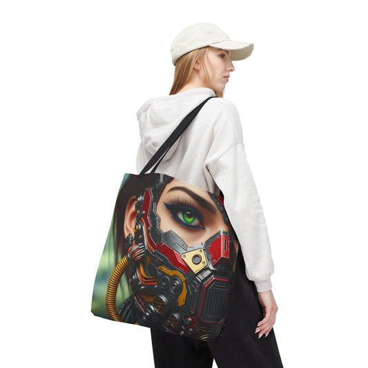 Futuristic Cybernetic Tote Bag, Eco-Friendly Shopper, Tech Enthusiast Gift, Fashionable Carryall, Sci-Fi Lovers Accessory
