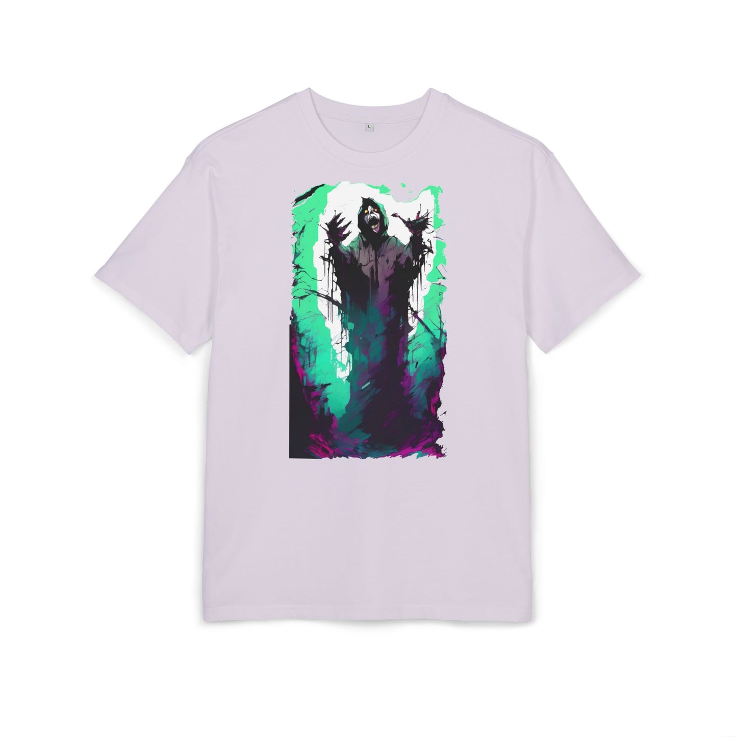 Mystical Oversized Tee - Unisex, Artistic Graphic Tee, Casual Wear, Gift for Art Lovers, Spooky Vibes Shirt