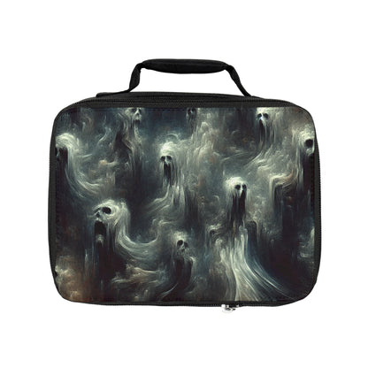 Eerie Design Lunch Bag | Unique Ghost Art | Fun Picnic Tote | Gift for Halloween, School, Work, Travel