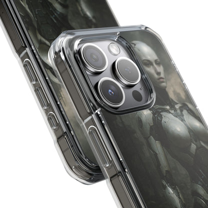 Futuristic Phone Case, Clear Impact Case with Sci-Fi Design, Smartphone Protection, Cyberpunk Aesthetic, Gift for Tech Lovers