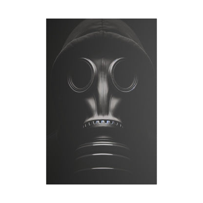 Stylish Gas Mask Art Canvas, Dark Aesthetic Wall Decor, Unique Gift for Art Lovers, Modern Home Accent, Gothic Room Art