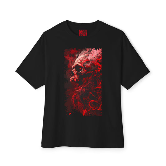 Gothic Skull Graphic Tee, Unisex Oversized T-Shirt, Edgy Streetwear, Halloween Apparel, Alternative Fashion, Gift for Goth Friends