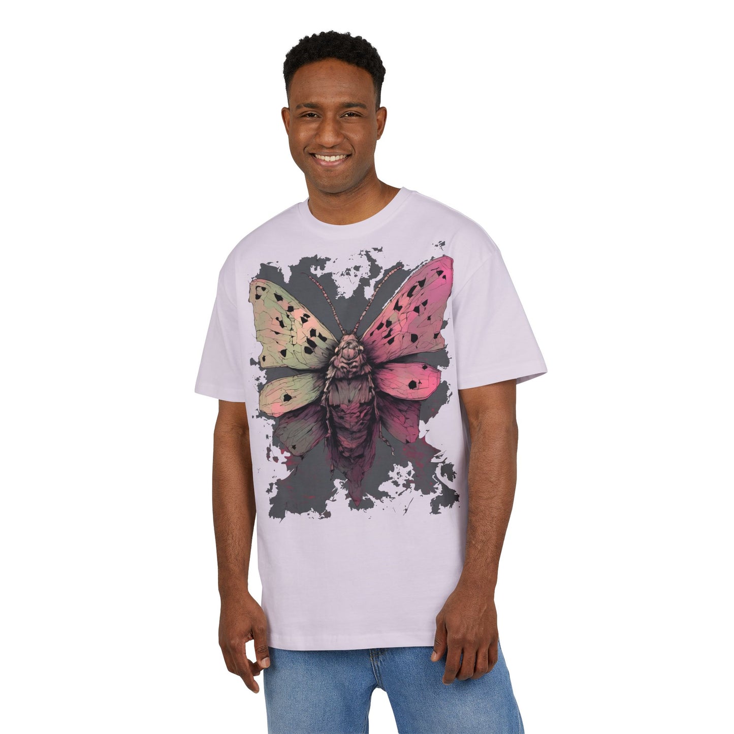 Moth Art Unisex Oversized Tee, Graphic T-Shirt, Nature Lover Gift, Everyday Wear, Summer Style