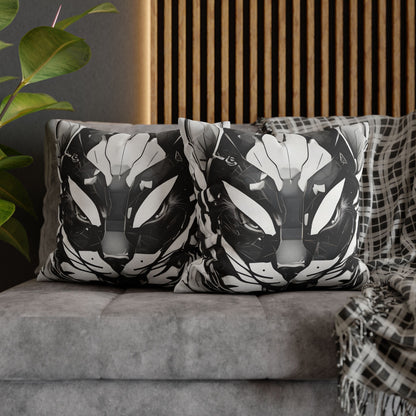 Square Pillowcase with Edgy Cyber Design