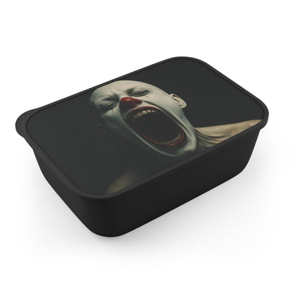 Creepy Clown Themed Bento Box, Spooky Lunch Container, Fun Food Storage, Halloween Gift, Party Supplies, Unique Kitchenware