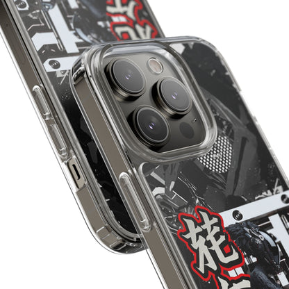 Clear Phone Case with Stylish Graphic Design for Tech Enthusiasts