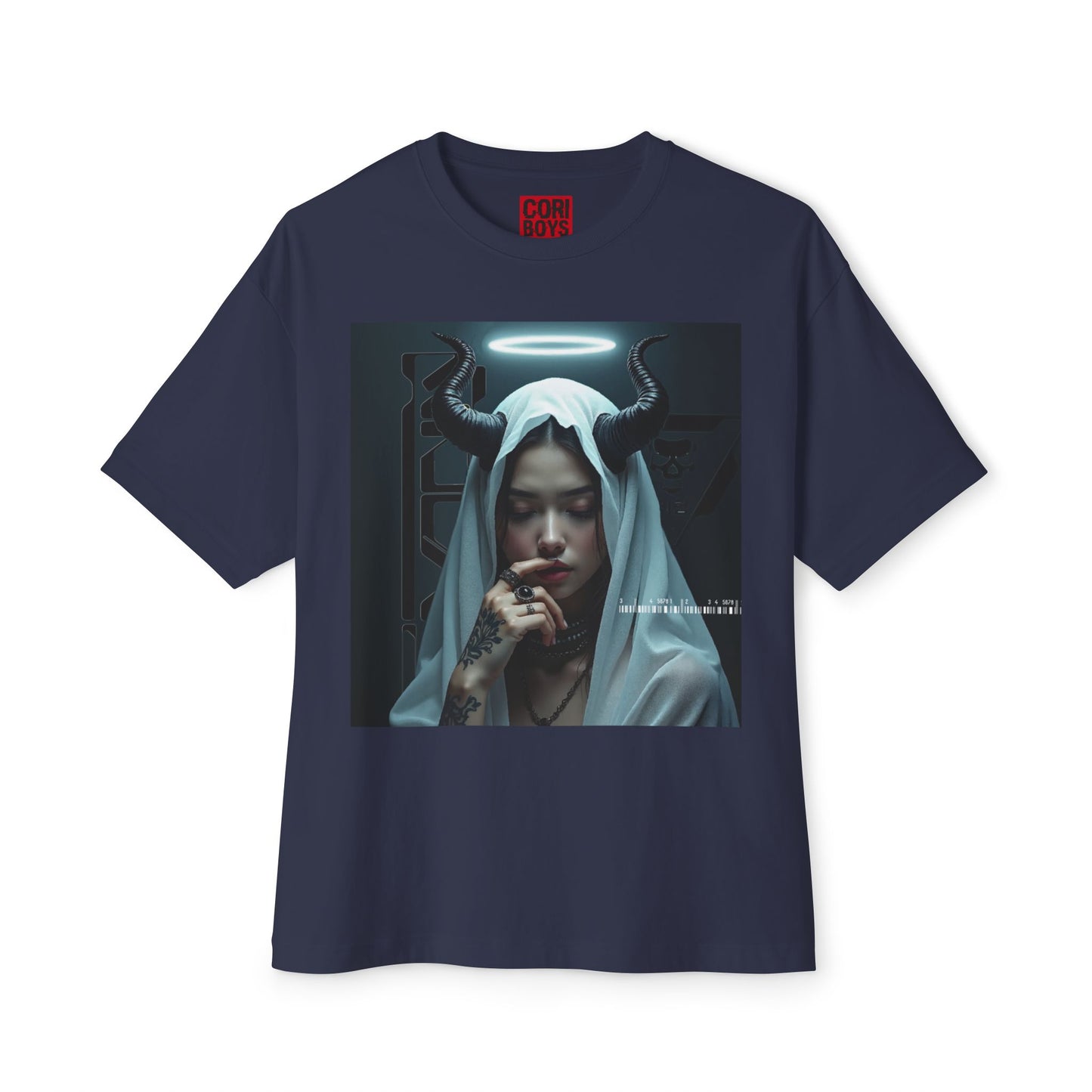 Gothic Inspired Oversized Tee - Perfect for Halloween, Music Festivals, Casual Wear, Alternative Fashion, Unique Gift Ideas