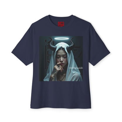 Gothic Inspired Oversized Tee - Perfect for Halloween, Music Festivals, Casual Wear, Alternative Fashion, Unique Gift Ideas