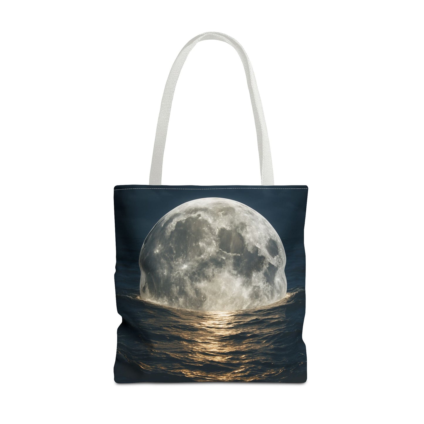 Moonlit Ocean Tote Bag - Night Sky, Beach, Stylish, Eco-Friendly, Great Gift for Friends, Perfect for Travel, Shopping