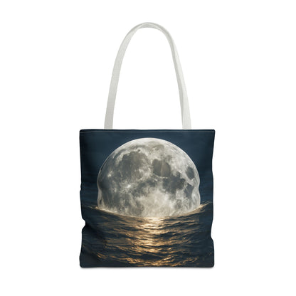 Moonlit Ocean Tote Bag - Night Sky, Beach, Stylish, Eco-Friendly, Great Gift for Friends, Perfect for Travel, Shopping