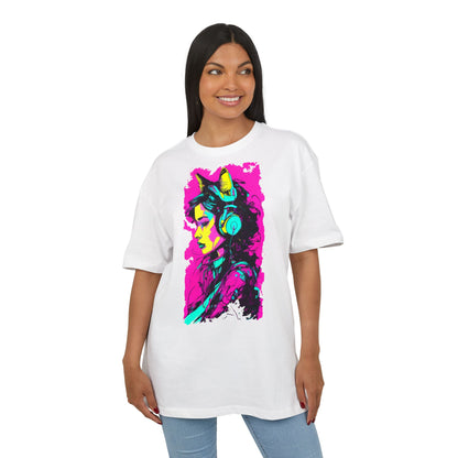 Vibrant Music Lover's Tee, Unisex Heavy Oversize Tee, Trendy Graphic Shirt, Colorful Art Top, Perfect for Festivals and Gifts