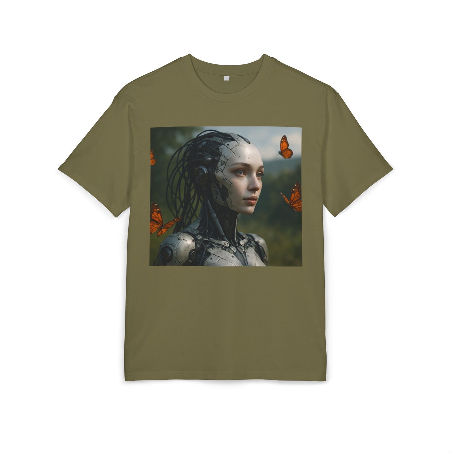 Futuristic Robot Graphic Tee, Oversize T-Shirt, Unisex Relaxed Fit Shirt, Casual Wear, Gift for Tech Lovers