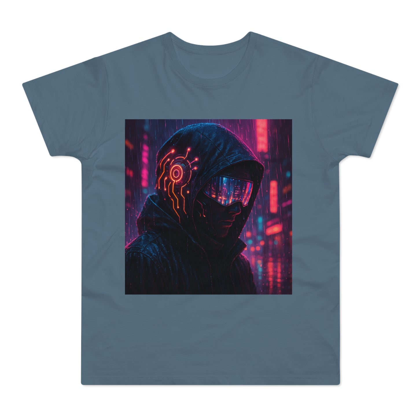 Cyberpunk Graphic Tee for Men & Women, Futuristic Streetwear, Perfect Gift for Gamers, Casual Wear for Tech Enthusiasts, Urban Style T-Shirt