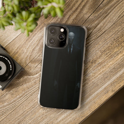 Sleek Phone Case with Minimalist Horror Design of Slenderman, Slim Protective Case, Unique Gift for Horror Lovers, Clear Impact-Resistant Case