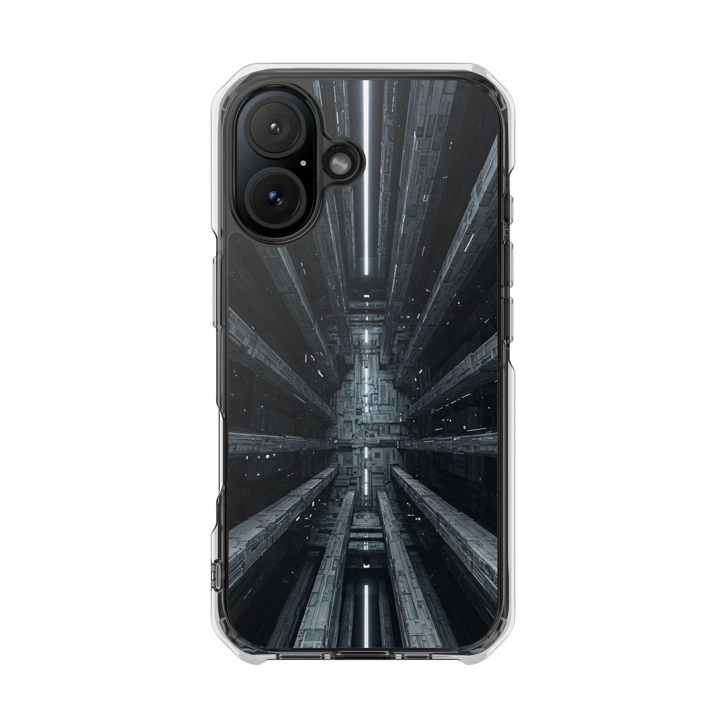 Sci-Fi Phone Case with Magnetic Clear Impact Design, Futuristic Cell Phone Cover, Unique Gifts for Tech Lovers, Holiday Present