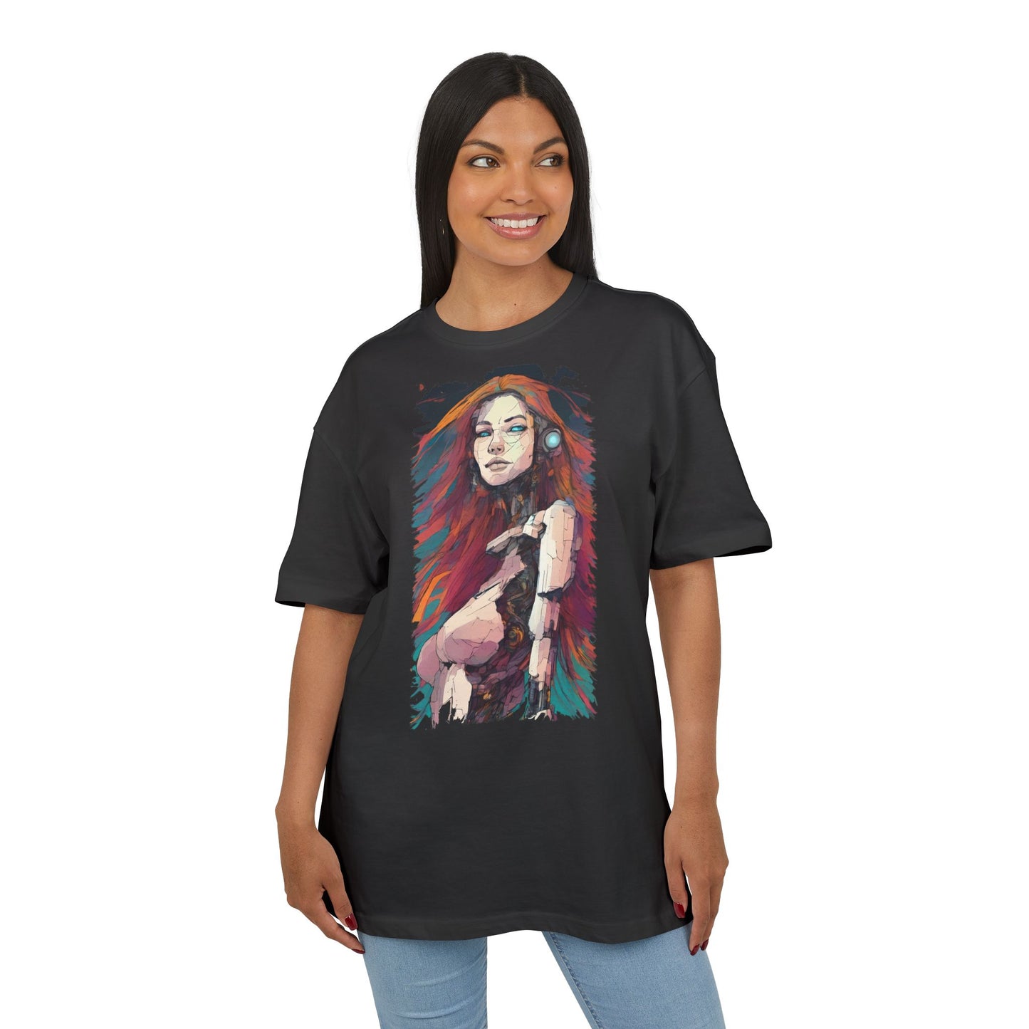 Artistic Oversize Tee - Vibrant Graphic Shirt, Casual Streetwear, Unique Gift for Art Lovers, Everyday Wear, Graphic Tee