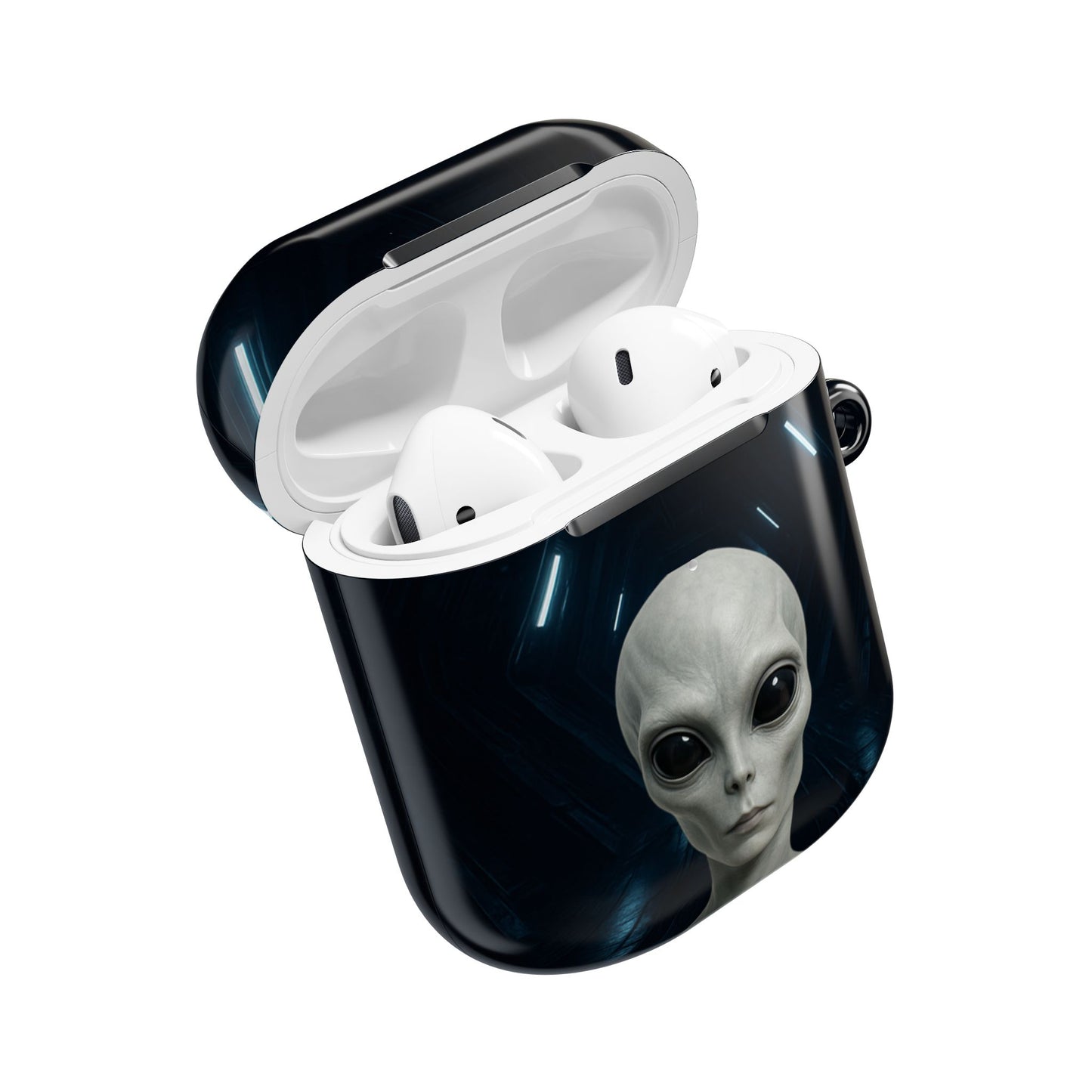 Alien-Themed AirPod Case, Funky Wireless Earbud Cover, Sci-Fi Gift for Music Lovers, Unique Tech Accessory, Halloween Present, Trendy Gadget