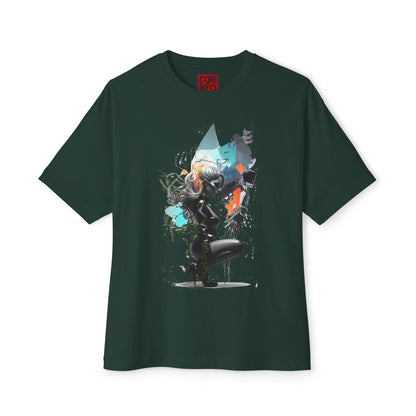 Artistic Unisex Oversized Boxy Tee - Trendy Graphic T-Shirt, Casual Wear, Gift for Art Lovers, Summer Outfit, Streetwear Style