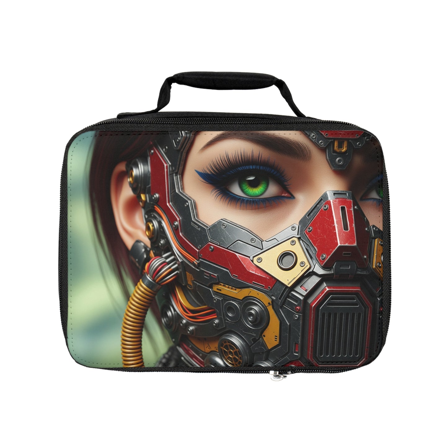 Futuristic Lunch Bag, Cyberpunk Insulated Cooler, Tech-Inspired Tote, Perfect for School, Work & Picnics, Unique Gift Idea