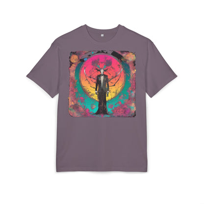 Vibrant Artistic Oversize Tee - Unisex Heavyweight T-Shirt, Bohemian Style, Gift for Art Lovers, Festival Wear, Casual Chic