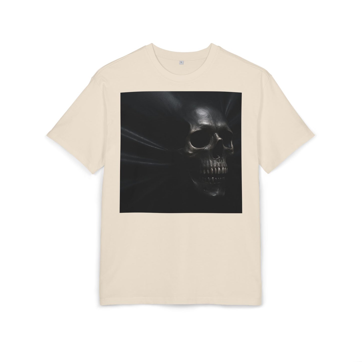 Skull Graphic Oversized Tee - Unisex Heavy Tee for Casual Wear, Street Style, Halloween Attire, Gift for Friends, Unique Art Tee