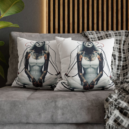 Unique Artistic Pillowcase with Futuristic Design, Decorative Cushion Cover for Home Decor, Gift for Art Lovers, Cozy Living Room Accessory