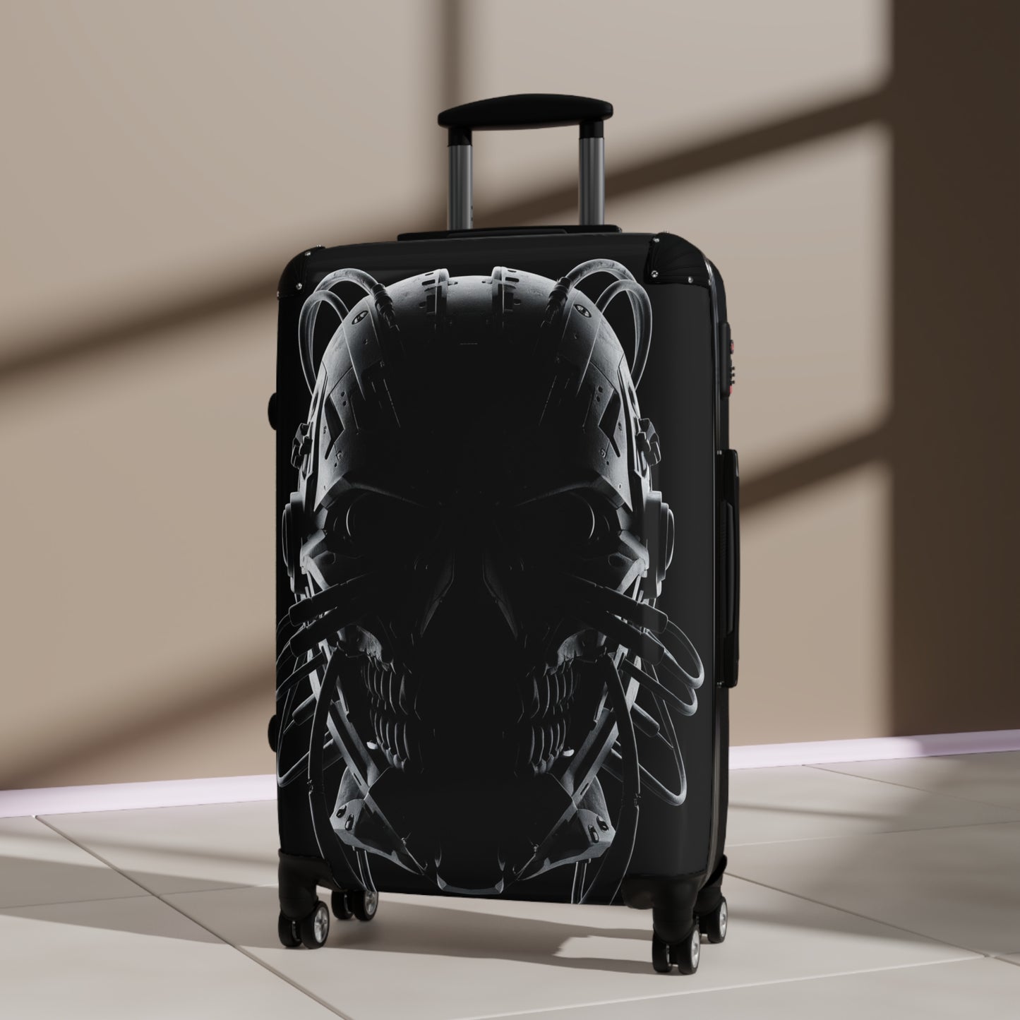 Stylish Travel Suitcase with Skull Design - Perfect for Adventurers
