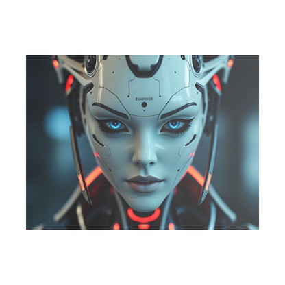 Futuristic Canvas Art Print, Digital Wall Decor, Modern Home Art, Unique Gift for Tech Lovers, Robotic Aesthetic