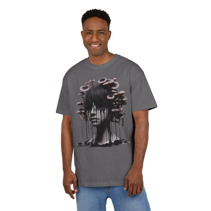 Mystical Mushroom Graphic Unisex Heavy Oversize Tee