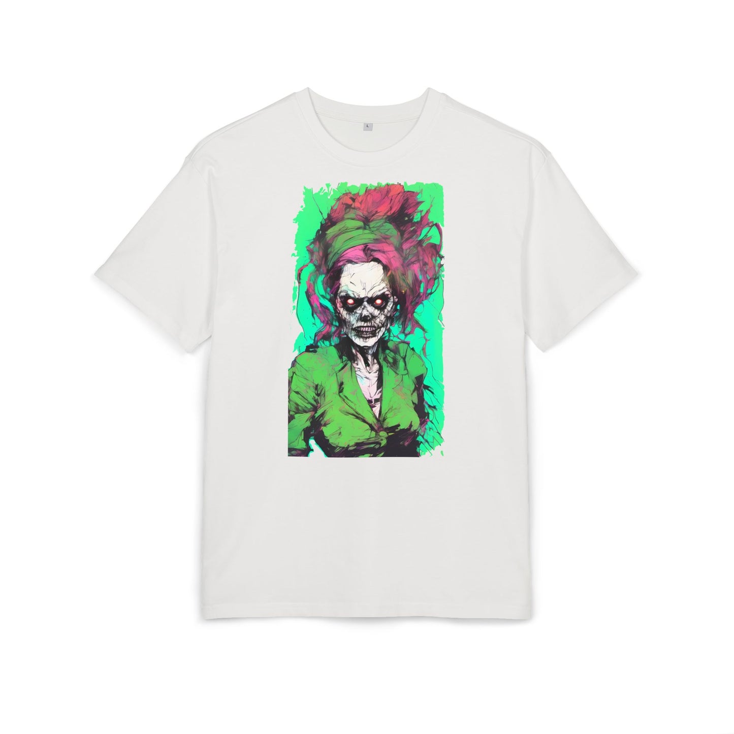 Vibrant Skull Art Oversize Tee, Unisex Graphic Tee, Edgy Streetwear Shirt, Perfect for Halloween, Gift for Art Lovers, Casual Comfort