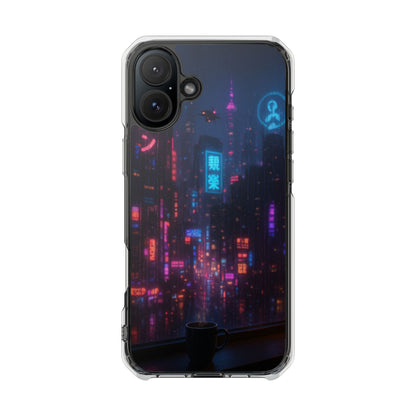 Neon City Phone Case - Magnetic Clear Impact Cases, Customizable Phone Cover, Gifts for Tech Lovers, Stylish Protection, Modern Design