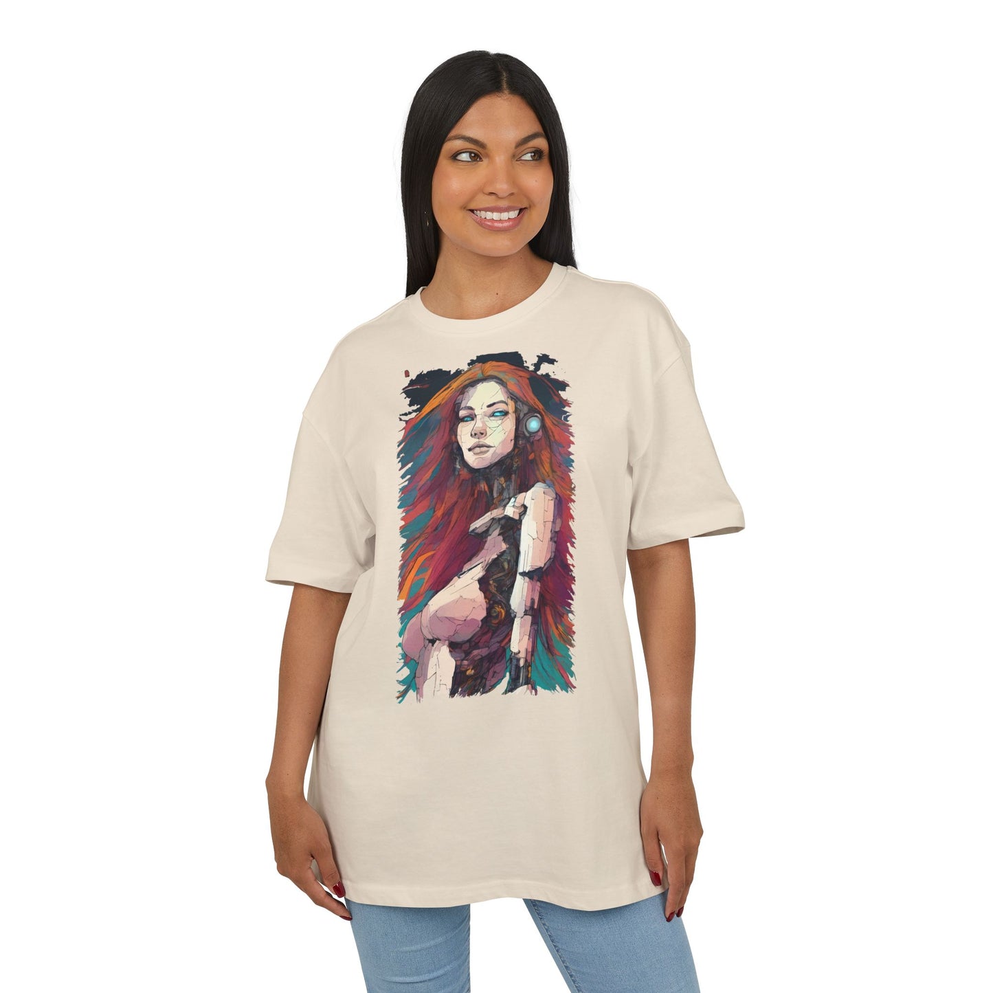 Artistic Oversize Tee - Vibrant Graphic Shirt, Casual Streetwear, Unique Gift for Art Lovers, Everyday Wear, Graphic Tee