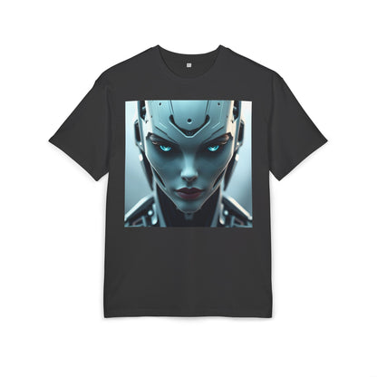 Futuristic Robot Oversize Tee, Cyberpunk Fashion, Unisex Graphic T-Shirt, Tech-Inspired Apparel, Unique Gift for Geeks