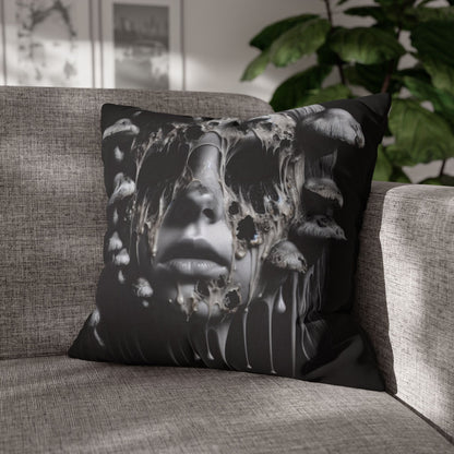 Dark Art Decorative Pillowcase, Gothic Home Decor, Statement Cushion Cover, Unique Gift for Art Lovers, Halloween Decor