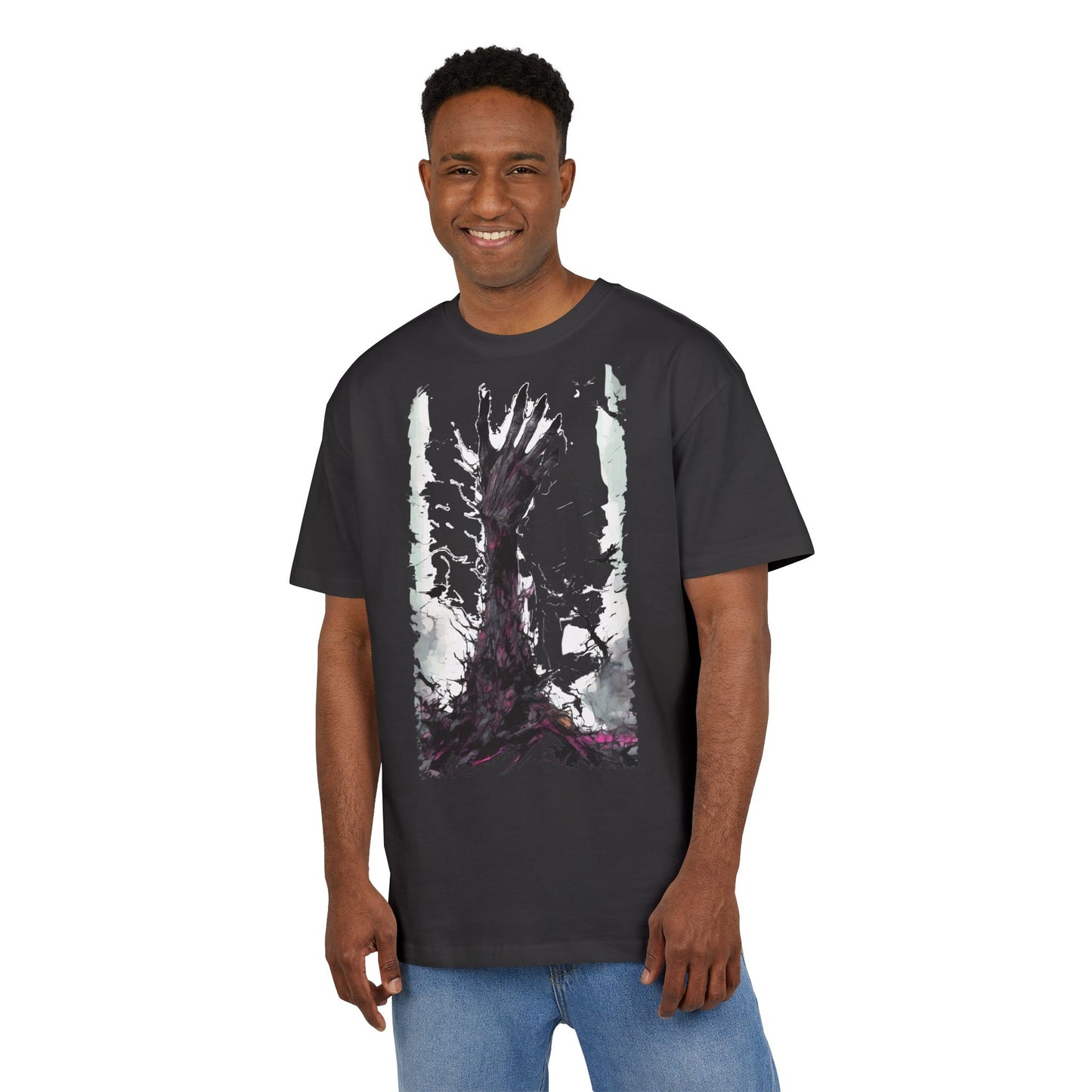 Artistic Oversized Unisex Tee, Graphic Tee, Casual Wear, Streetwear Style, Gift for Art Lovers, Unique T-Shirt Design