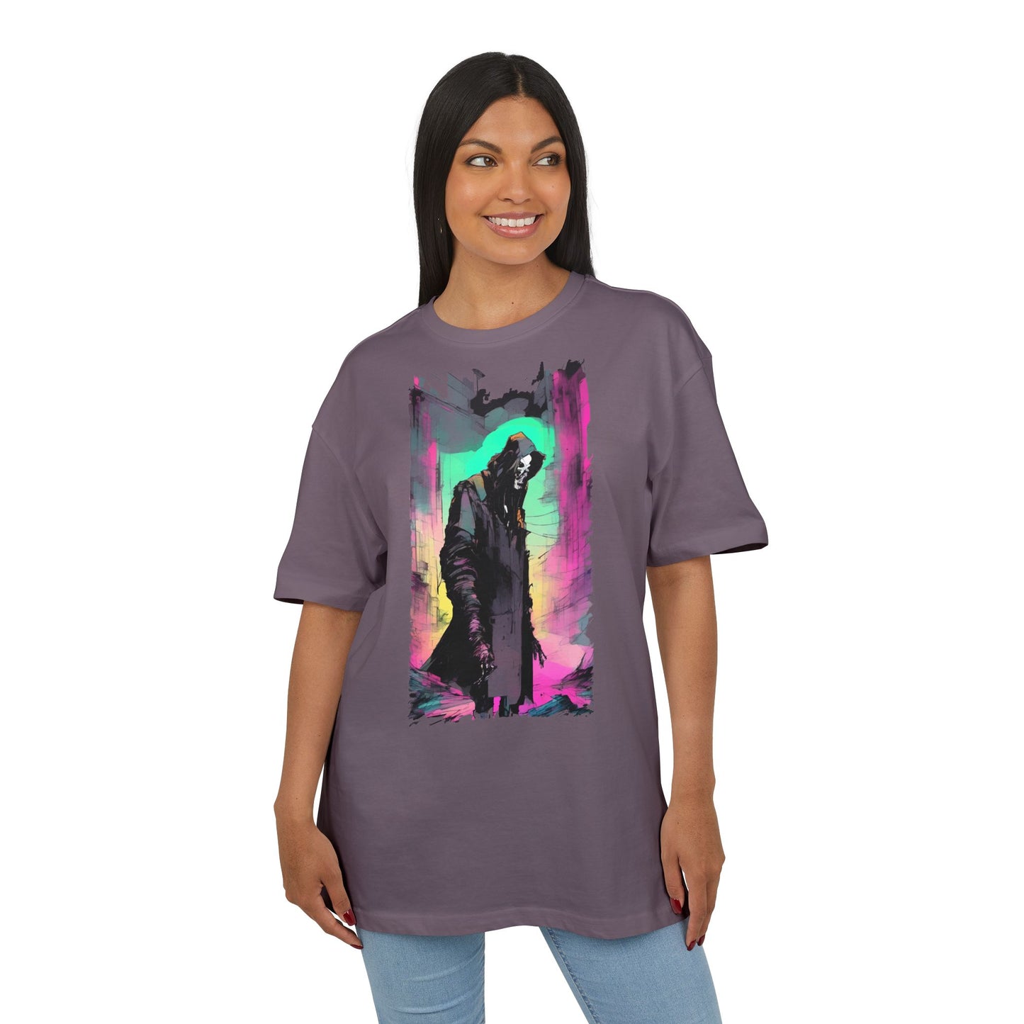 Vibrant Oversize Graphic Tee, Unisex Heavy Tee, Streetwear, Casual Wear, Unique Art Shirt, Gift for Him/Her/Friends