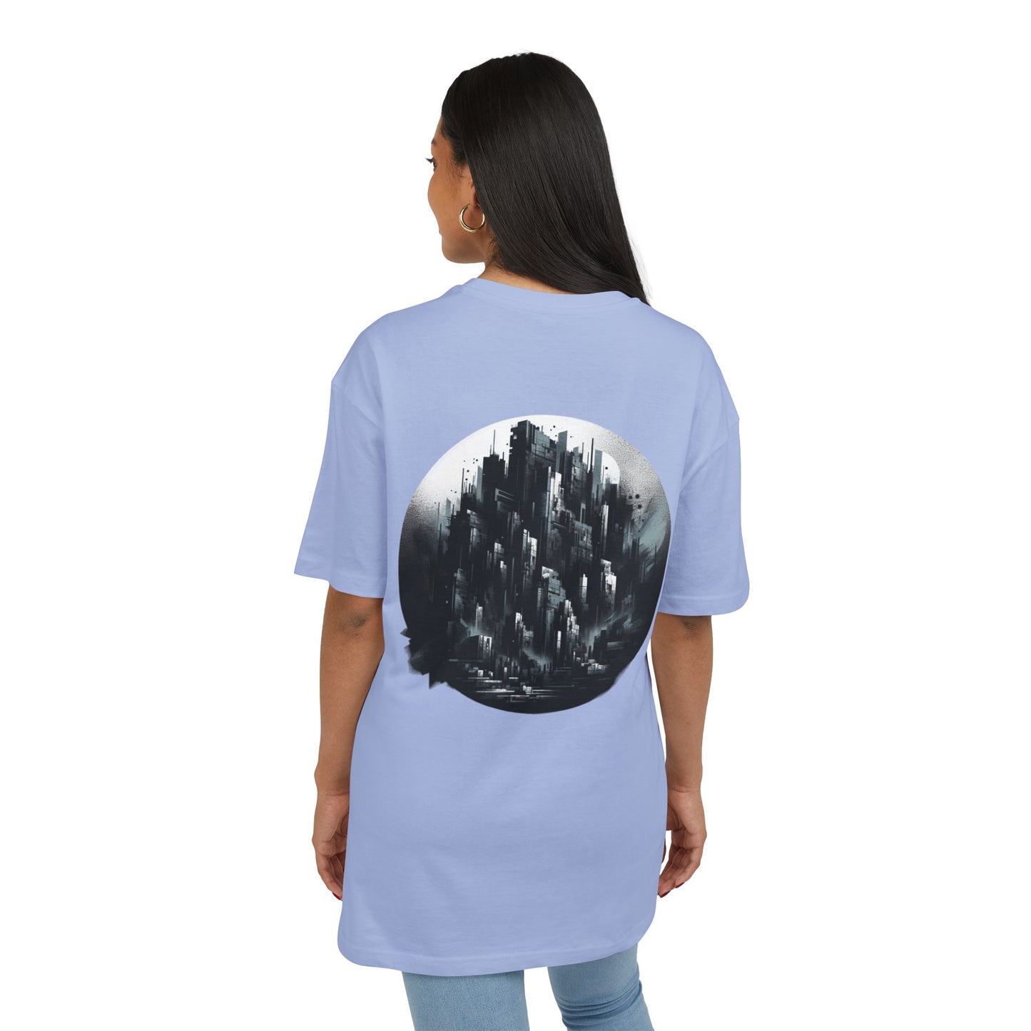 Urban Streetwear Oversize Tee - Futuristic Graphic Design
