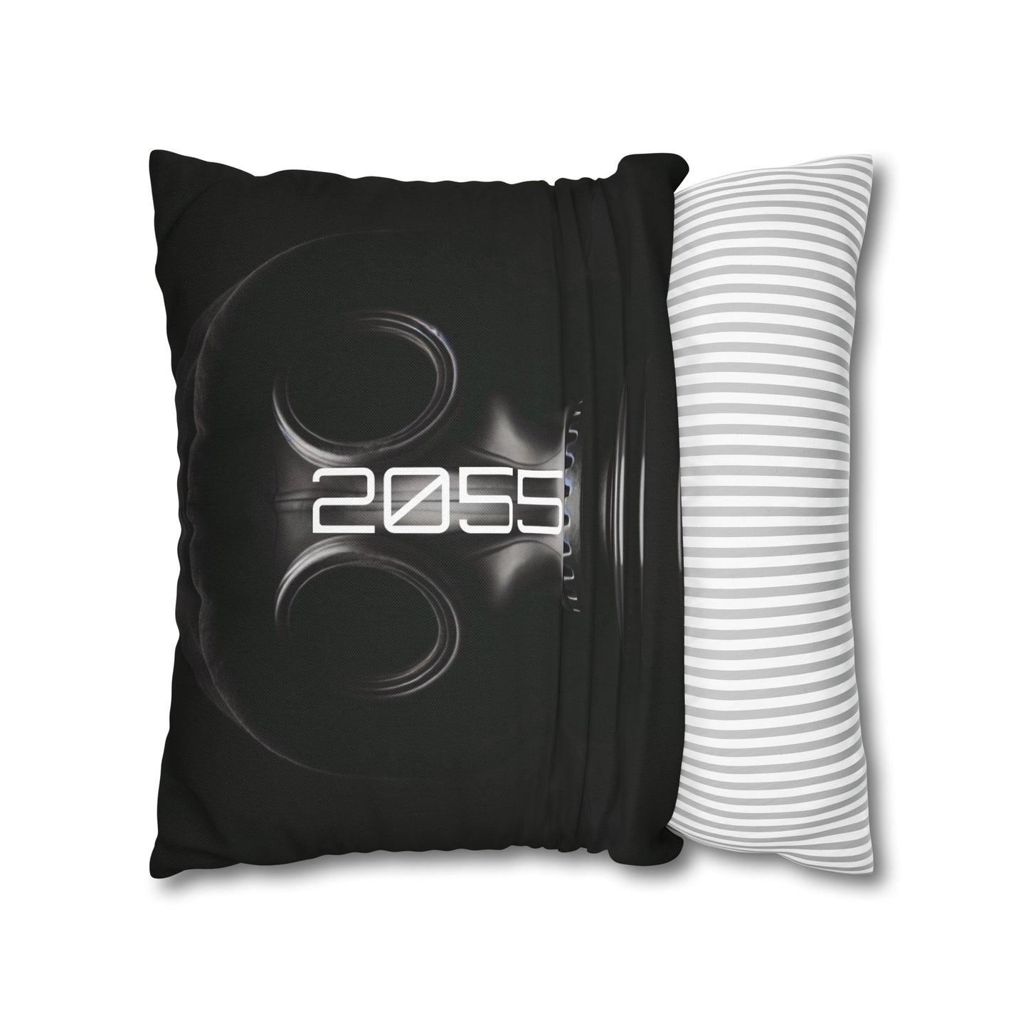 Futuristic Gas Mask Pillowcase | Modern Home Decor, Throw Pillow, Unique Gift, Sci-Fi Aesthetic, Cyberpunk Room Accents
