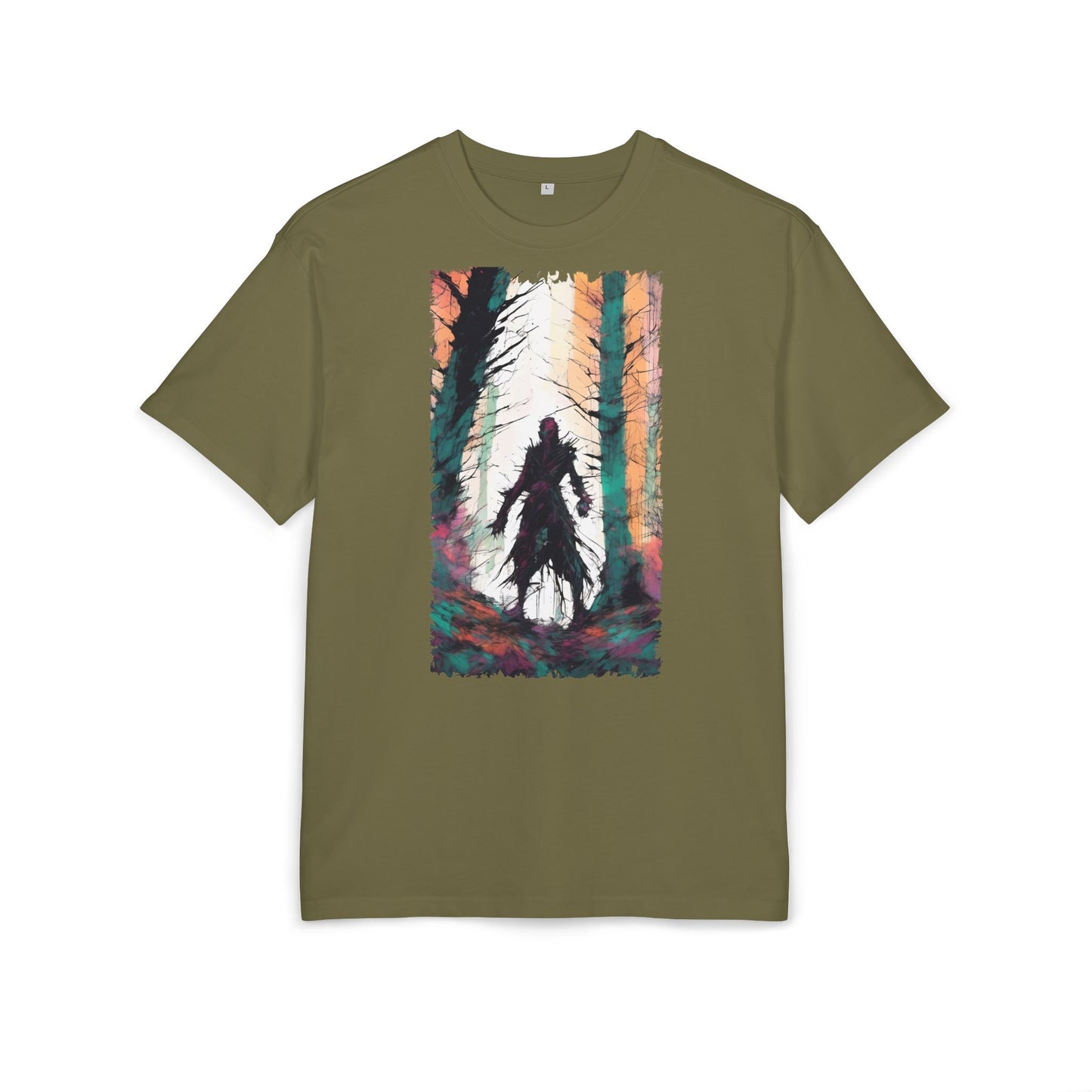 Artistic Oversized Tee - Forest Silhouette Design, Casual Unisex Fashion, Perfect for Nature Lovers, Gift for Friends, Relaxed Everyday Wear