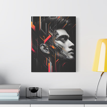 Modern Abstract Art Canvas, Futuristic Wall Decor, Home Office Artwork, Minimalist Gift, Gallery-Style Prints, Unique Statement Piece
