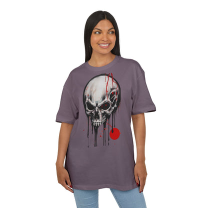 Gothic Skull Oversized Tee - Trendy Streetwear for Music Lovers, Grunge Style, Halloween Costume, Alternative Fashion, Graphic Tee