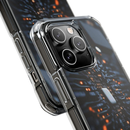 Magnetic Clear Impact Phone Case - Tech-Inspired Design, Perfect for Gadget Lovers, Birthday Gift, Tech Accessories, Durable Protection