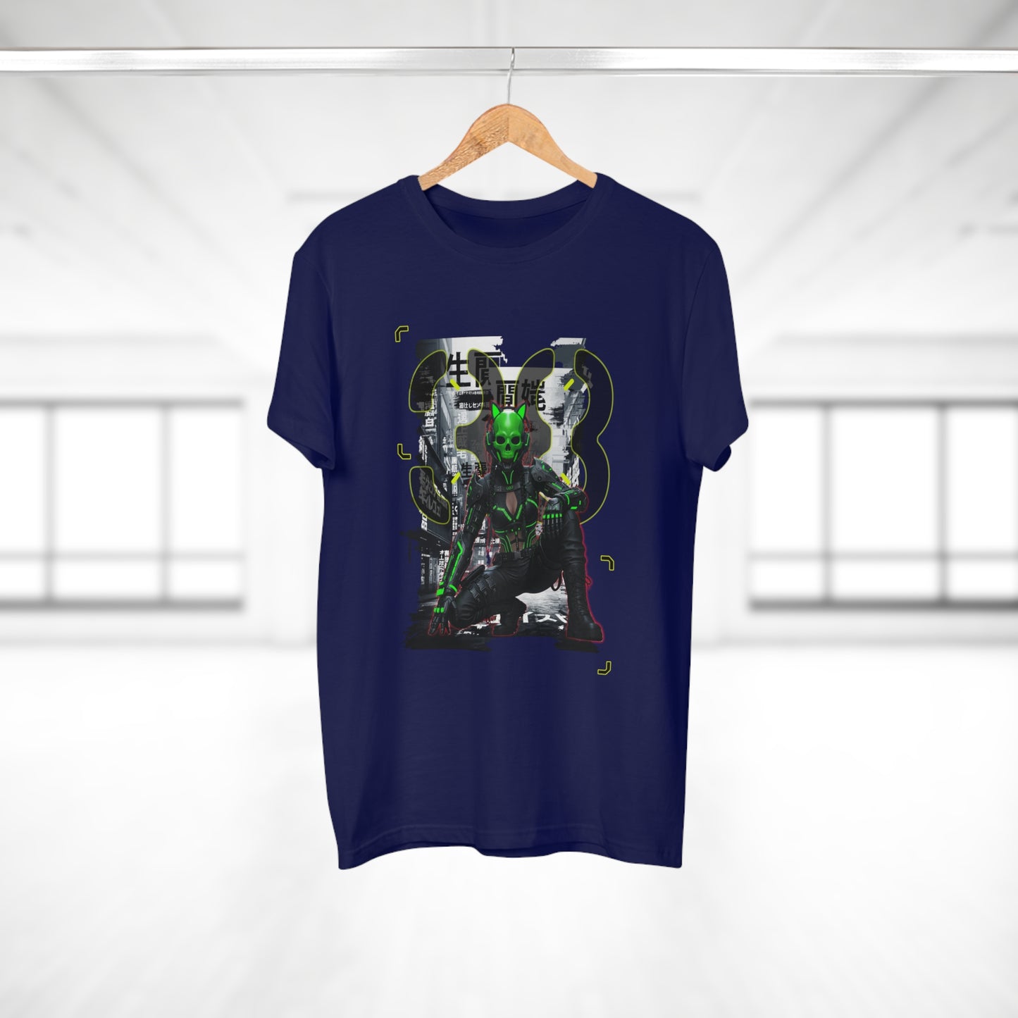 Cyberpunk Graphic Tee, Futuristic T-Shirt, Unisex Casual Wear, Unique Gift for Gamers, Trendy Streetwear, Sci-Fi Clothing