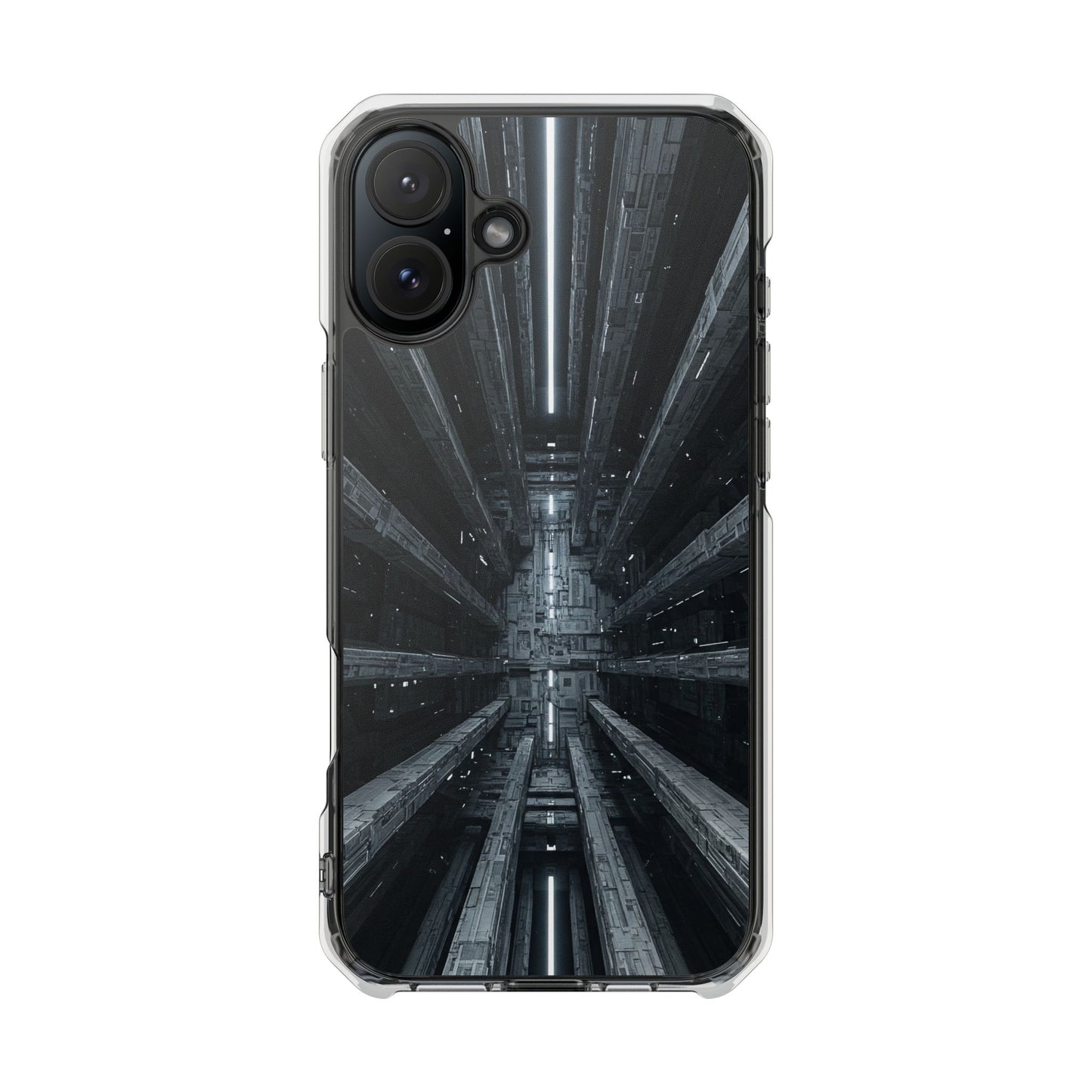 Sci-Fi Phone Case with Magnetic Clear Impact Design, Futuristic Cell Phone Cover, Unique Gifts for Tech Lovers, Holiday Present
