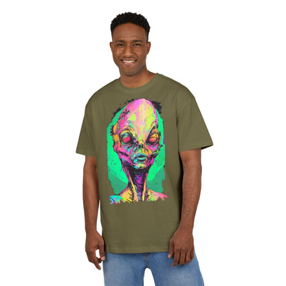 Alien Art Oversize Tee, Graphic Tee, Unisex T-Shirt, Casual Wear, Unique Gift for Sci-Fi Lovers
