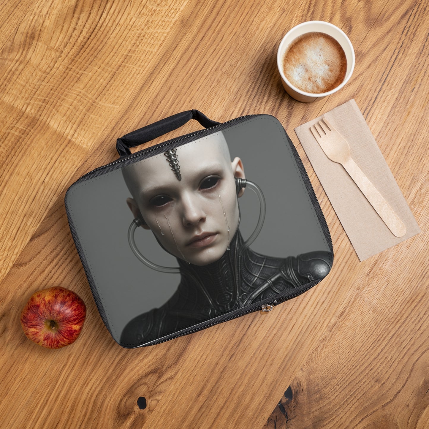 Futuristic Lunch Bag with Unique Design, Stylish Meal Carrier for School, Work, or Travel, Unique Gift Idea